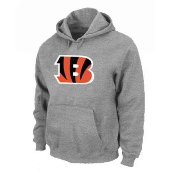 NFL Mens Nike Cincinnati Bengals Logo Pullover Hoodie Grey